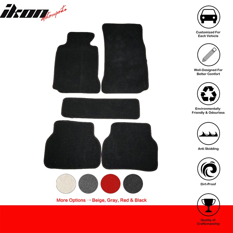 97-03 E39 Serie 5 4 puertas Alfombrillas Delanteras Traseras Nylon PARA: (BMW)
