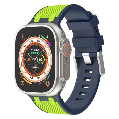 Silicone Sport Rubber Band Strap for Apple Watch 9 8 7 6 5 SE Ultra 2 44/45/49mm - 第 3/23 張圖片