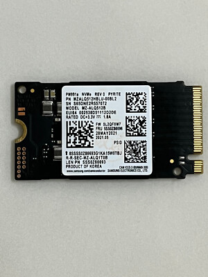 Samsung MZ-ALQ512B PM991A 512GB M.2 2242 NVME PCIE3.0 SSD For