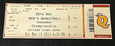 2014 MAC TOURNEY CHAMPIONSHIP BASKETBALL TICKET STUB  FINALS W MICHIGAN TOLEDO