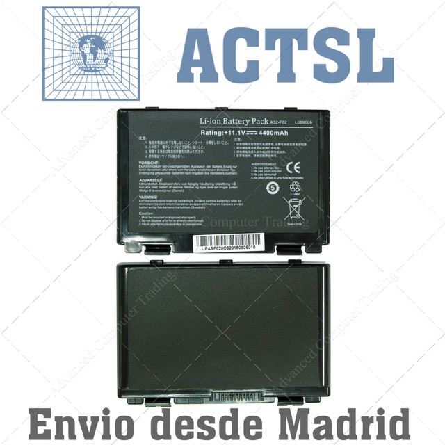 BaterÃa para ASUS K50ij K50in X5dij-sx039c K6c11 A32-f52 A32-f82 L0690l6  laptop | Compra online en eBay