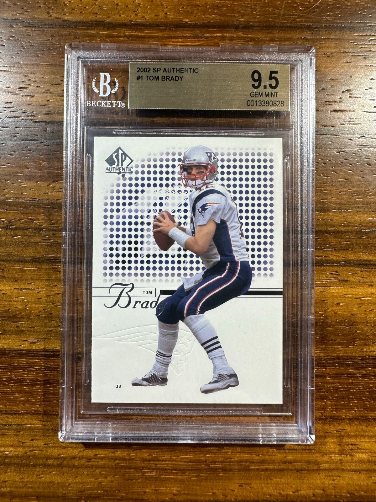 2002 Upper Deck SP Authentic #1 TOM BRADY BGS 9.5 Gem Mint Patriots GOAT