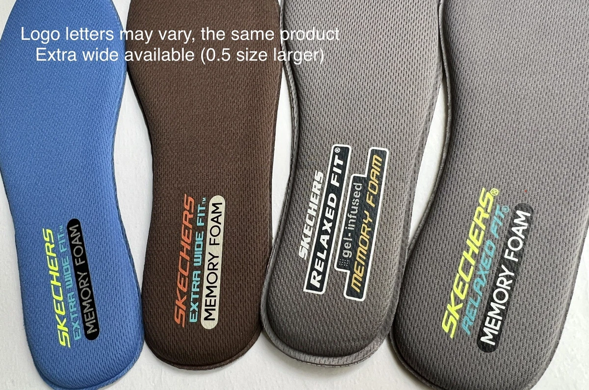SKECHERS MEMORY FOAM GEL INFUSED INSOLES Relaxed Fit FOOTBED  
