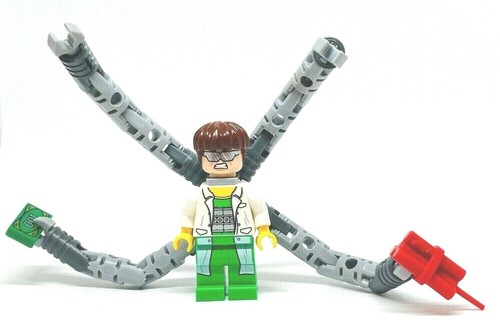 LEGO Dr. Octopus Otto Octavius Doc Ock Minifigure White Coat Super Heroes 76015