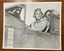 WWII USMC Marine Quadruple Ace Pilot Ken Walsh MOH Signed Photo