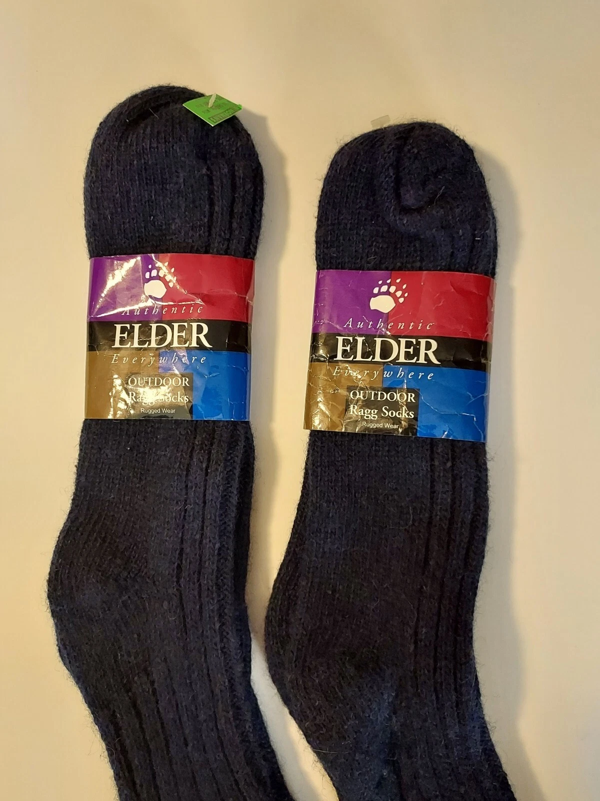 Vintage Wool Socks Made In The USA Navy Blue XL 13-15