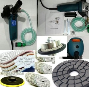 5/" Variable Speed Wet Polisher 5/" Diamond Polishing Pad 22+1 stone masonry floor