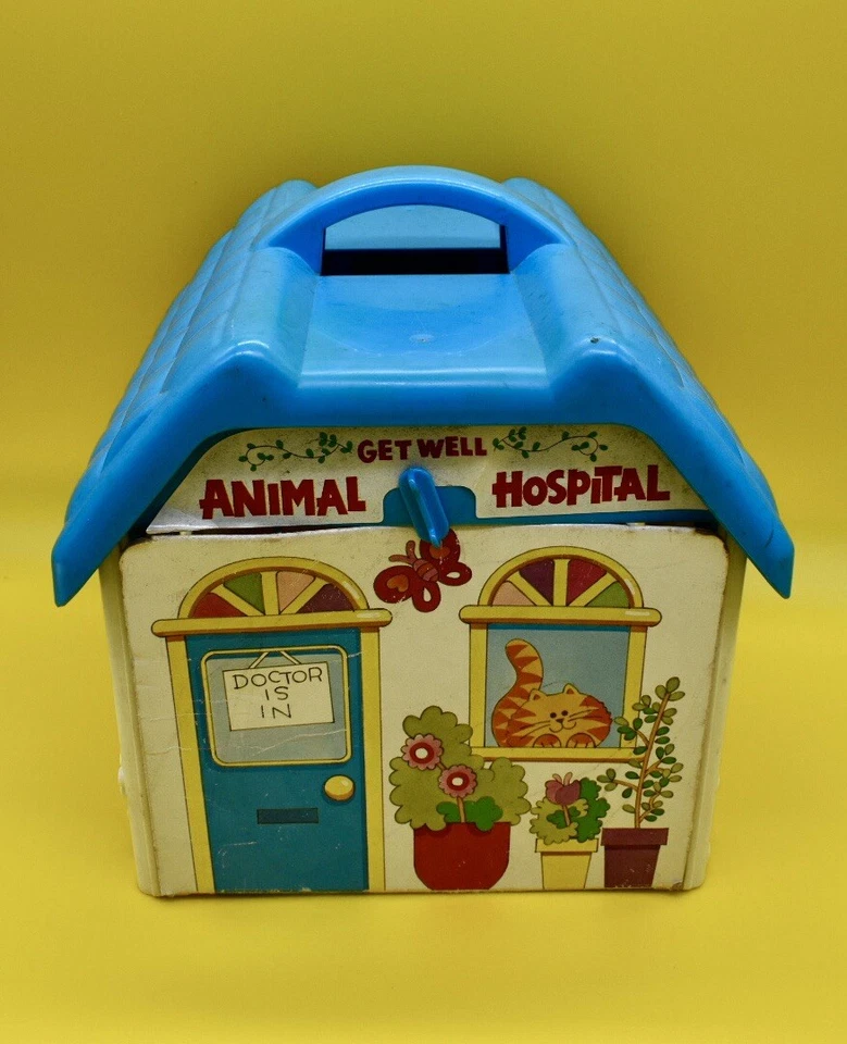 Tomy Toy Building Animal Hospital Tienda de mascotas Edificio de colección Imaginativo Años 80’s Foto 2 de 4