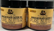 2 PACK Sunny Isle Jamaican Black Castor Oil Pure Butter Coconut, 4 oz. - AS IS
