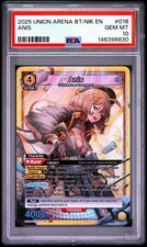 2025 UNION ARENA UE14BT/NIK GODDESS OF VICTORY: NIKKE ANIS 018 PSA 10 SR