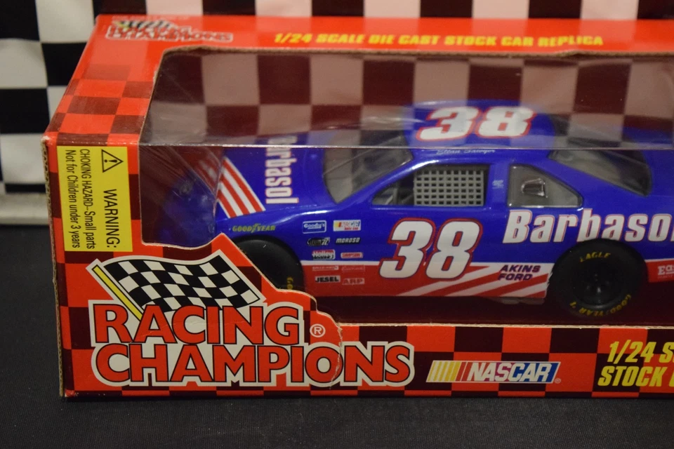 1997 Racing Champions Elton Sawyer #38 Barbasol Ford escala 1:24 - Imagem 2 de 4