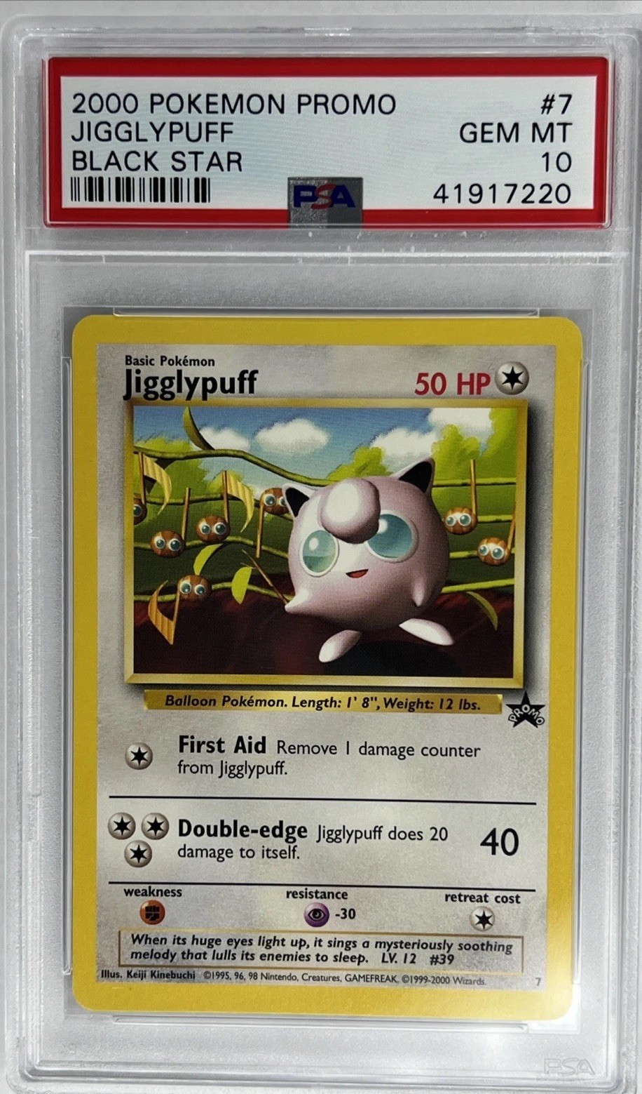 2000 Pokémon Jigglypuff #7 Black Star Promo PSA 10 🔥🔥🔥
