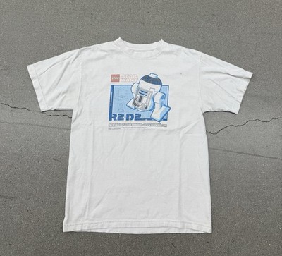 Vintage 2009 Lego Star Wars R2-D2 Graphic T-shirt Men s M White Retro Video Game