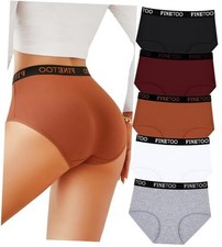 Womens Underwear Large 5pack black 1 White 1 Grey 1 Purple 1 Brick Yellow 1 