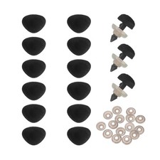 15 Sets 6.5 mm Black Safety Noses with Washers for Stuffed Doll Accessories