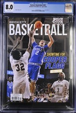 COOPER FLAGG ROOKIE BECKETT BASKETBALL MAGAZINE 2025 COVER DUKE MAVS CGC 8.0