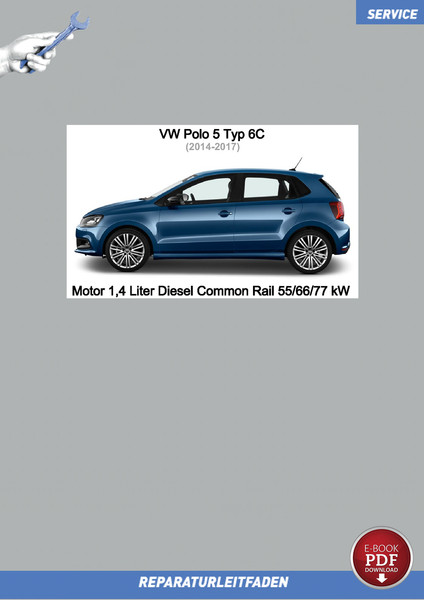 Download PDF VW Polo 5 (14-17) Reparaturleitfaden Motor 1,4 Liter Diesel Co...-image