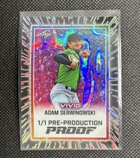 Adam Serwinowski 2025 Leaf Vivid Baseball 1/1 Pre Production Proof