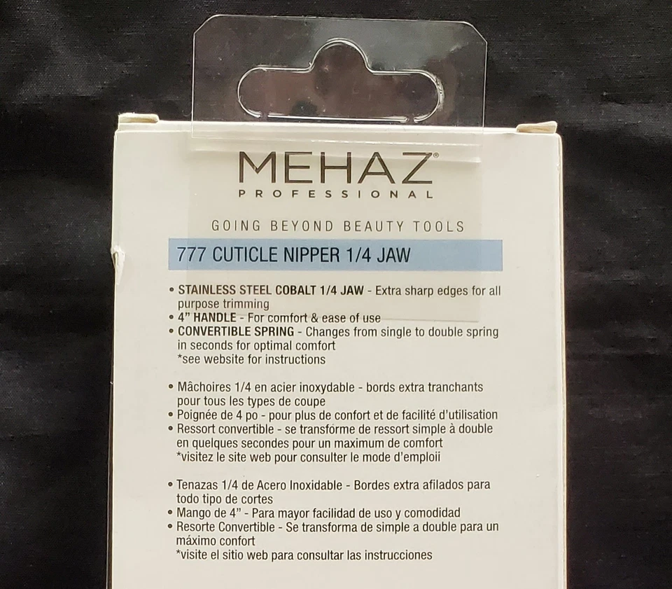 Alicate para cutículas MEHAZ Professional 777 1/4 mandíbula precisión duradera Foto 2 de 2