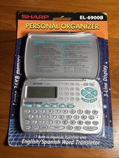 Sharp EL-6900B Personal Organizer English Spanish Word Translator NEW