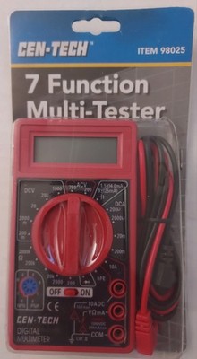 Brand New Cen-Tech 7 Function Electric Digital Multimeter Tester Item 98025