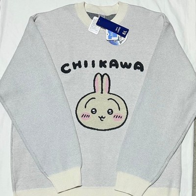 Avail Chiikawa Rabbit White Knit Sweater 5L Size Large Unisex New Oversized