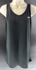 Nike Dri-Fit Women's Sz L Training Tank Top Sleeveless Shirt Black