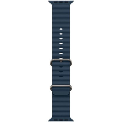 Original Apple Watch Ocean Armband 49mm Fluoroelastomer Anchor Blue Titan Natur