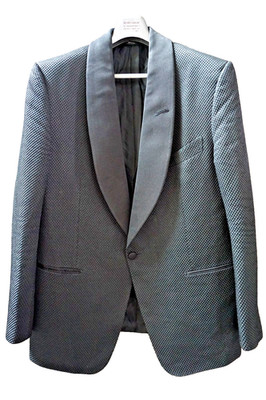 Tom Ford Oversized Crepe embossed weave Tuxedo Midnight Black Jacket