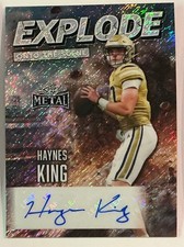 2026 Leaf Metal Haynes King Auto Autograph Explode Shimmer Silver #d 3/12