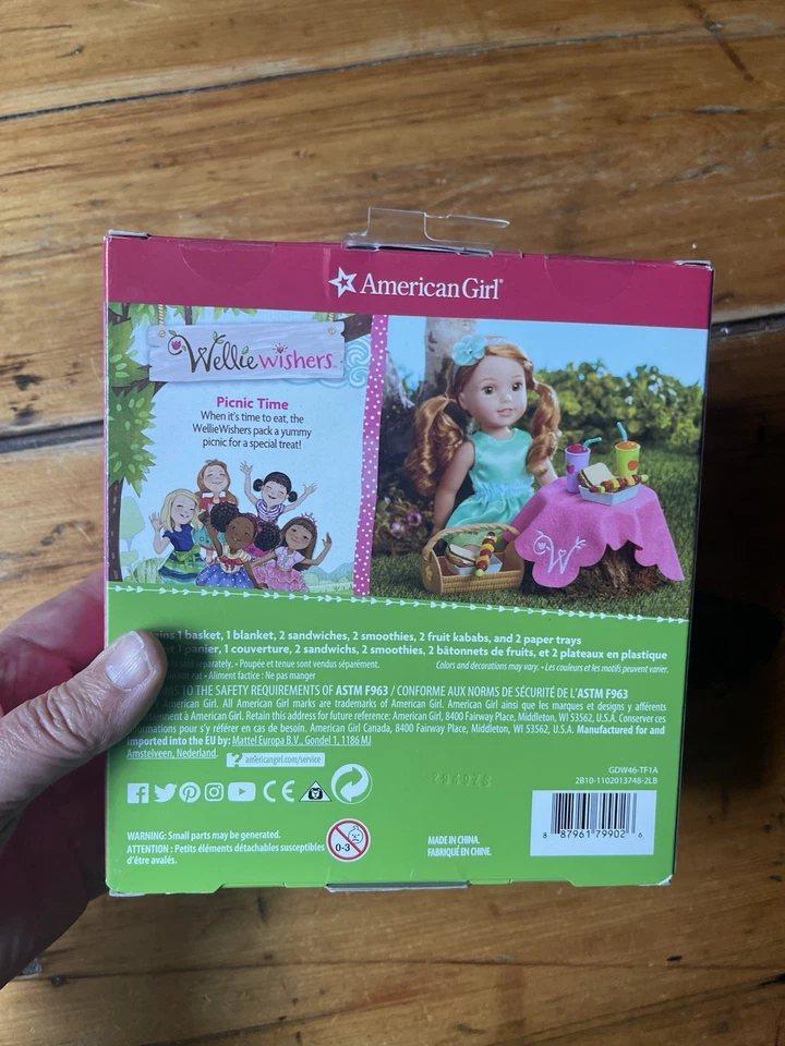 Кукла American Girl Wellie Wishers сад приключений пикник комплект новый в коробке новый снят с производства - Изображение 4 из 4