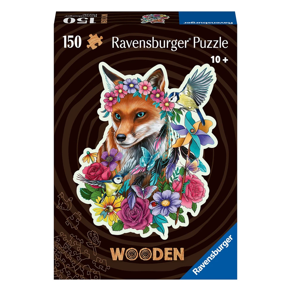 Ravensburger Holzpuzzle Bunter Fuchs 150 Teile Kontur Puzzle ab 10 J.