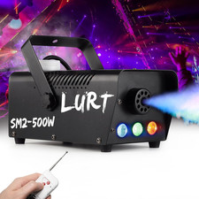 500W Fog Machine Mini Auto Smoke LED Lights Wireless Remote Control