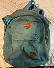 Blue Solid Backpack Zip Closure with Front Pocket, Adjustable Shoulder Straps