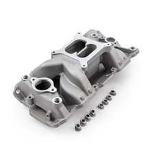 Chevy Sbc 350 1957-95 Mid-air Midrise Aluminum Intake Manifold Satin Chevy Sbc 350 1957-95 Mid-air Midrise Aluminum Intake Manifold Satin