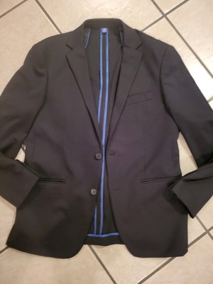 Mens Apt. 9 Premier Flex Suit Blazer Slim Fit Size 40R ((BLACK))
