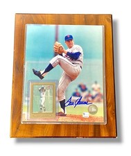 Tom Seaver Signed Framed Photo with Sports Card & Global Authentication Cert.