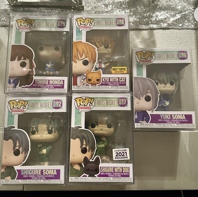 Funko Pop Fruits Basket Lot of 5   Tohru Honda, Kyo w/ Cat, Yuki, Shigure w/ Dog