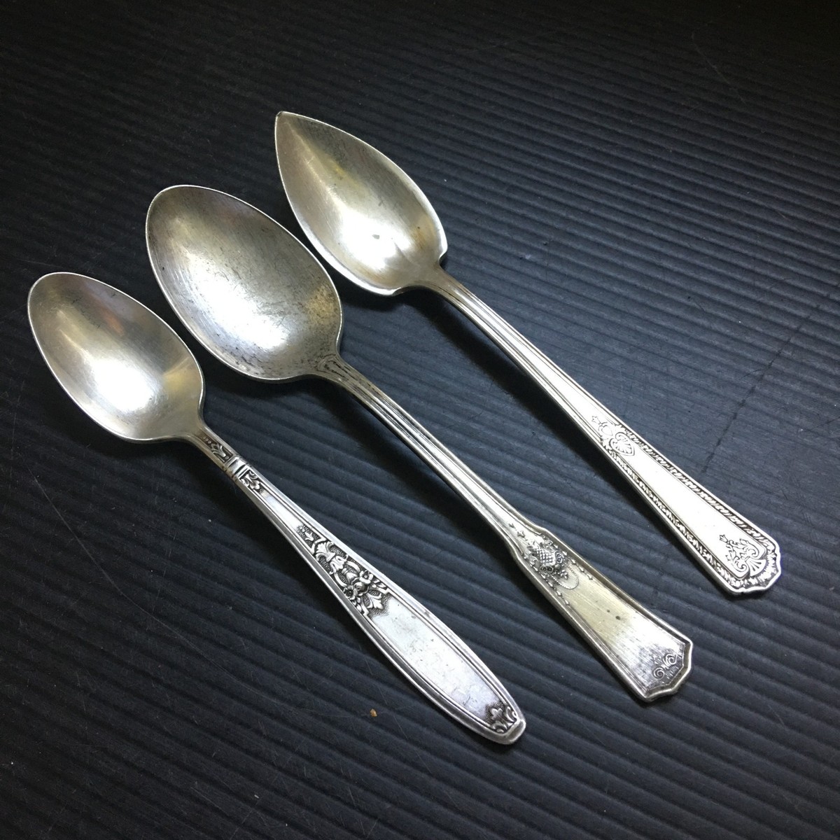 3 Vintage Silver plate Spoons: Gorham 1847 Rogers Bros & Stratford