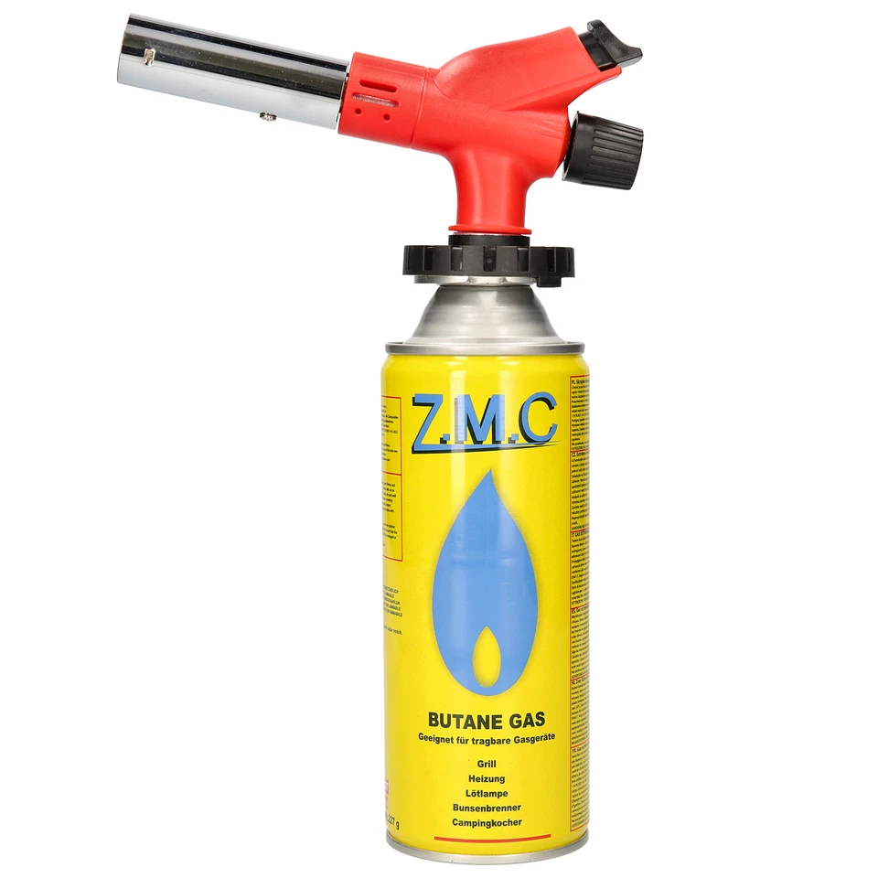 Gasbrenner Bunsenbrenner Lötlampe Lötbrenner Gasanzünder + 8 Gaskartuschen 227g - Bild 4 von 4