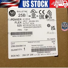New Allen Bradley 25B-D043N114 AB 25BD043N114 PowerFlex 525 AC Drive US