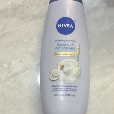 NIVEA Pampering Body Wash, Coconut & Almond Milk, Hydrating, 20 fl oz (USED)