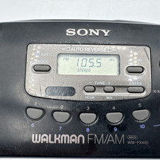 Vintage Sony Walkman WM-FX401 Radio Powers On - Broken Cassette Player Parts