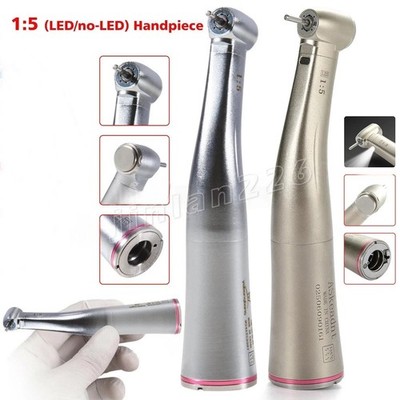 NSK Ti-MAX X95L Style Dental 1:5 LED Fiber Optic Contra Angle Handstück Red Ring