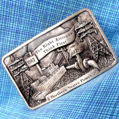 Northern States Power Co Belt Buckle 1984 Safety Banquet Vtg R&M Indust .XTT974