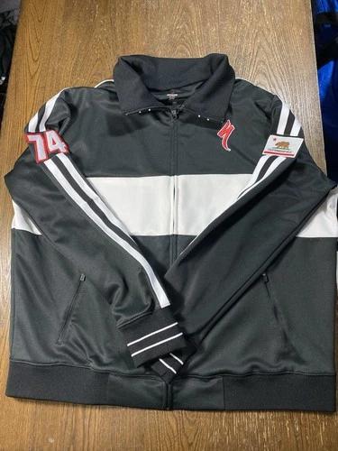 Specialized Bicycles Mens 2XL Track Jacket Black California Republic 74 Cycling - product listing photo