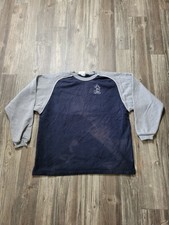 Vintage Walt Disney World Mickey Mouse Raglan Crewneck Sweatshirt Gray Blue XL