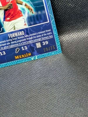 SAKA☆ページ 2024/25 Topps Merlin Gamers MG-22 Bukayo Saka - Blue Lightning SSP