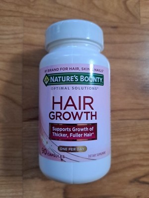 Natural Bounty Optimal Solutions Hair Growth Supplement   90 Capsules - 05/2025