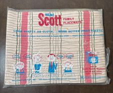 NOS Vintage 1960 Scott Family Placements Paper w/ MCM Design Made in USA
